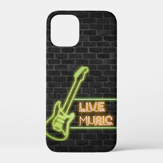 Neon guitar op baksteen Case-Mate iPhone case (Achterkant)