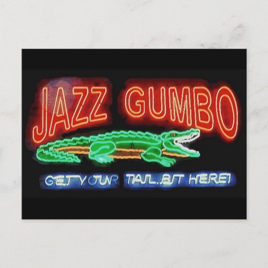 Neon Gumbo Briefkaart (Voorkant)