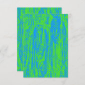 Neon Halftone Grunge Blank Uitnodiging (Voorkant / Achterkant)