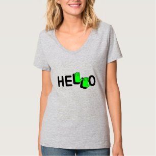 Neon Hallo Handen T-shirt