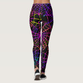 Neon Halloween Patroon Leggings (Achterkant)