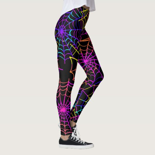 Neon Halloween Patroon Leggings (Rechts)