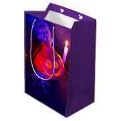 Neon Halloween pumpkins Medium Cadeauzakje (Achterkant Gekanteld)