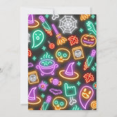 Neon Halloween Verjaardag Kaart (Achterkant)