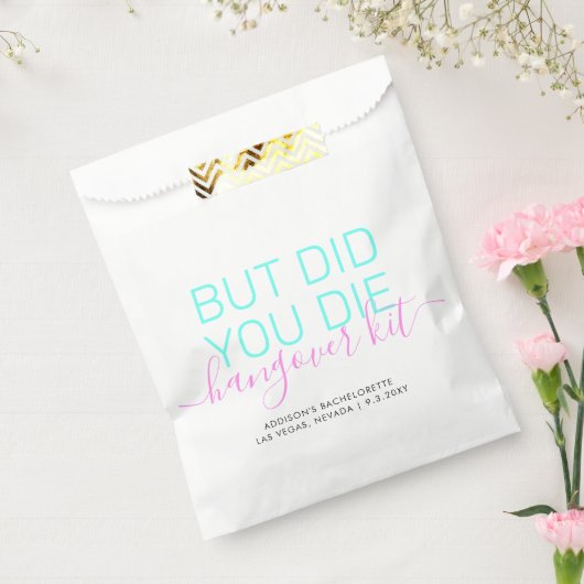Neon Hangover Relief Kit Persoonlijk Bachelorette Bedankzakje (Gezegeld)