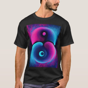 Neon Harmony: Een moderne interpretatie van Yin Ya T-shirt
