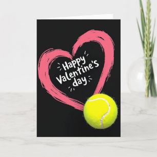 Neon Hart Tennis Valentijnkaart Kaart