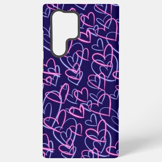 Neon Hearts Samsung Galaxy Hoesje (Achterkant)