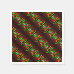 Neon heeft een heel prettig kerstfeest servetten