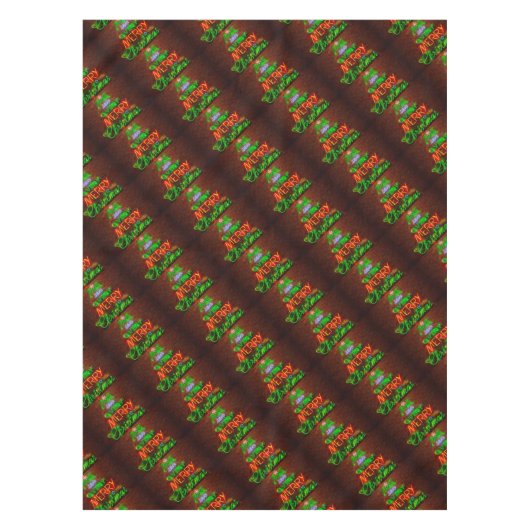 Neon heeft een heel prettig kerstfeest tafelkleed (Voorkant)