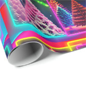 NEON, heldere, fluorescerende TREEZY vakantie wrap Cadeaupapier (Rol Hoek)