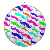 Neon heldere kleuren snor dartbord (Voorkant)