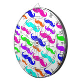 Neon heldere kleuren snor dartbord (Voorkant Rechts)