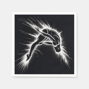 Neon High Diver op zwart Servet