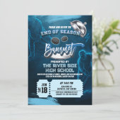 Neon Hockey Fin de saison Banquet Party Invitation (Debout devant)