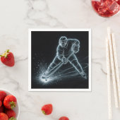 Neon Hockey Player On Ice Servet (Insitu)