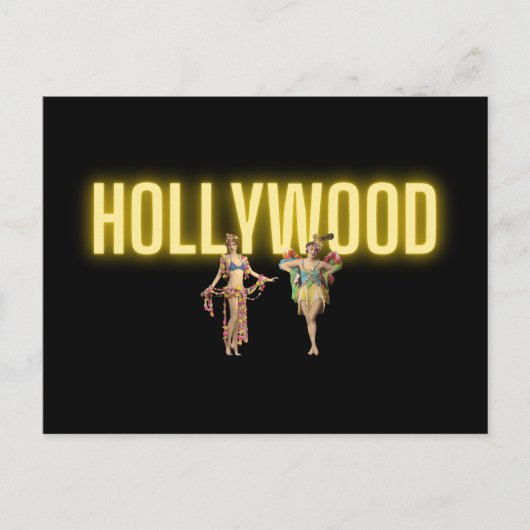 Neon Hollywood en  Beauties Briefkaart (Voorkant)