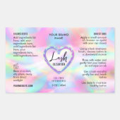 Neon Holographic Girly Lash Cleanser Bottle Label (Voorkant)