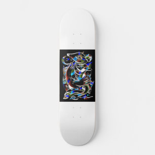 Neon hond skateboard dek