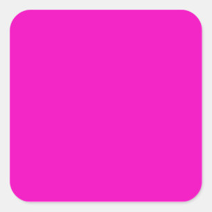 Neon Hot Pink Licht Heldere Mode Kleurtrend Vierkante Sticker