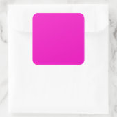 Neon Hot Pink Licht Heldere Mode Kleurtrend Vierkante Sticker (Tas)