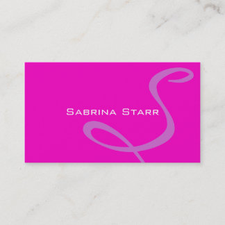 Neon Hot Pink Monogrammed Persoonlijke kaart Visitekaartje