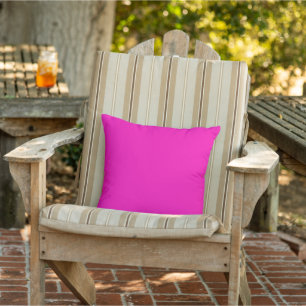 Neon Hot Pink Solid Color Buitenkussen