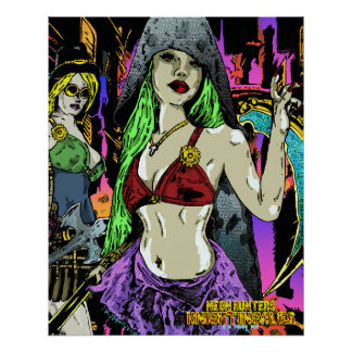 Neon Hunters beroemd gemaakt door Knightingales Perfect Poster