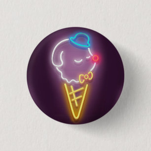 Neon Ice Cream Ronde Button 3,2 Cm