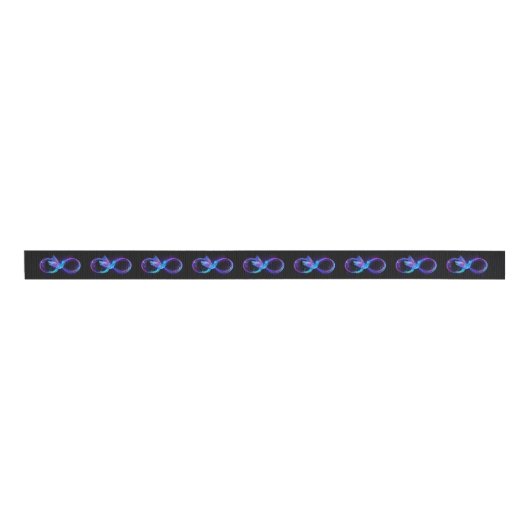 Neon Infinity Symbol with Glowing Hummingbird Grosgrain Lint (Voorkant)