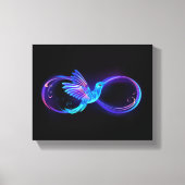 Neon Infinity Symbool met gloeiende Hummingbird Canvas Afdruk (Voorkant)
