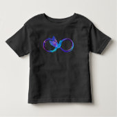Neon Infinity Symbool met gloeiende Hummingbird Kinder Shirts (Voorkant)