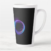 Neon Infinity Symbool met gloeiende Hummingbird Latte Mok (Rechts)