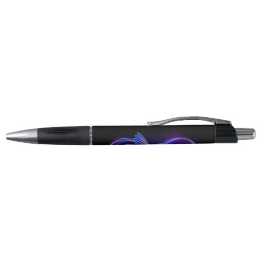 Neon Infinity Symbool met gloeiende Hummingbird Pen (Bovenkant)