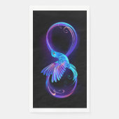 Neon Infinity Symbool met gloeiende Hummingbird Servet (Voorkant)