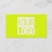 Neon jaune - ajoutez votre logo carte de visite (Devant)
