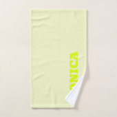 Neon Jaune élégant Nom moderne Signature (Serviette à main)