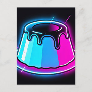 Neon Jelly Glow Dessert Kunst Briefkaart