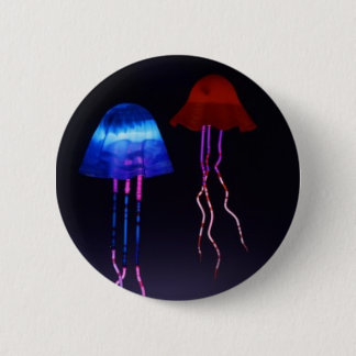 Neon Jellyfish Ronde Button 5,7 Cm