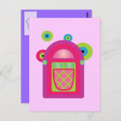 Neon Jukebox Briefkaart (Voorkant / Achterkant)