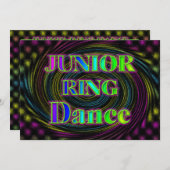 NEON JUNIOR RING INVITATION KAART (Voorkant / Achterkant)