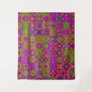 Neon Kaleidoscoop Abstracte Wandtapijt Wandkleed