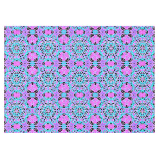 Neon kaleidoscoop , mandala tafelkleed (Voorkant (Horizontaal))