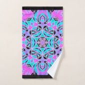 Neon kaleidoscope, mandala (Serviette à main)