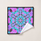 Neon kaleidoscope, mandala (Gant de toilette)