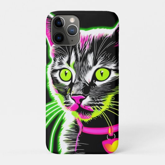 Neon Kat Feline Art Case-Mate iPhone Case (Achterkant)