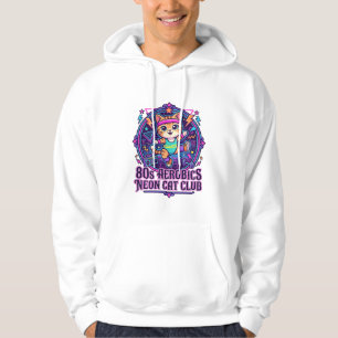 Neon Kat Ontwerp voor Liefhebbers van Grappige Kat Hoodie