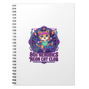 Neon Kat Ontwerp voor Liefhebbers van Grappige Kat Notitieboek