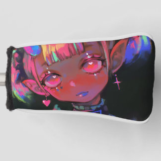 Neon Kawaii Demon Girl Pastel Goth Golfheadcover