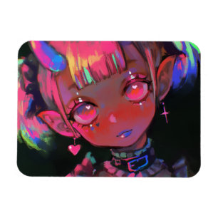 Neon Kawaii Duivel Meisje Pastel Goth Magneet